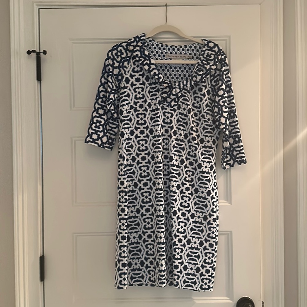 Gretchen Scott Ruffle Neck Dress